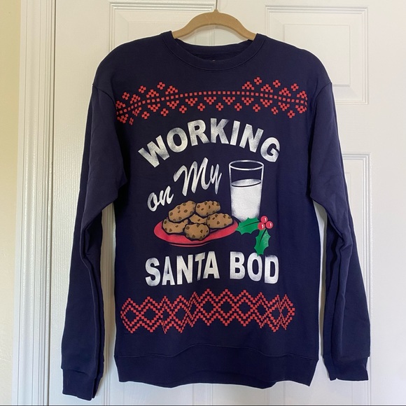 Ugly Christmas Sweater Working on my Santa Bod SM - Picture 2 of 11